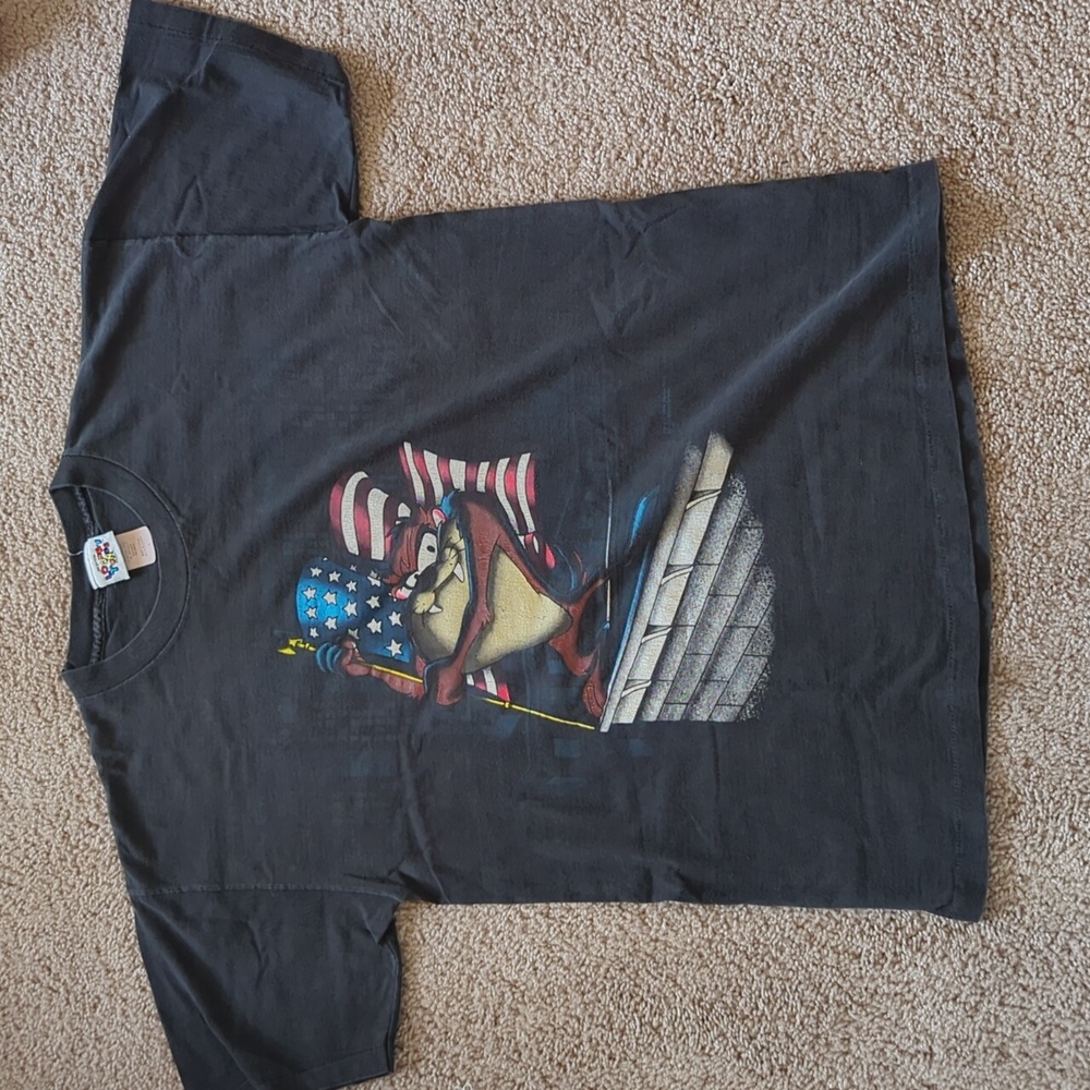Vintage 90s Warner Bros Official Looney Tunes Tasmanian Devil TShirt